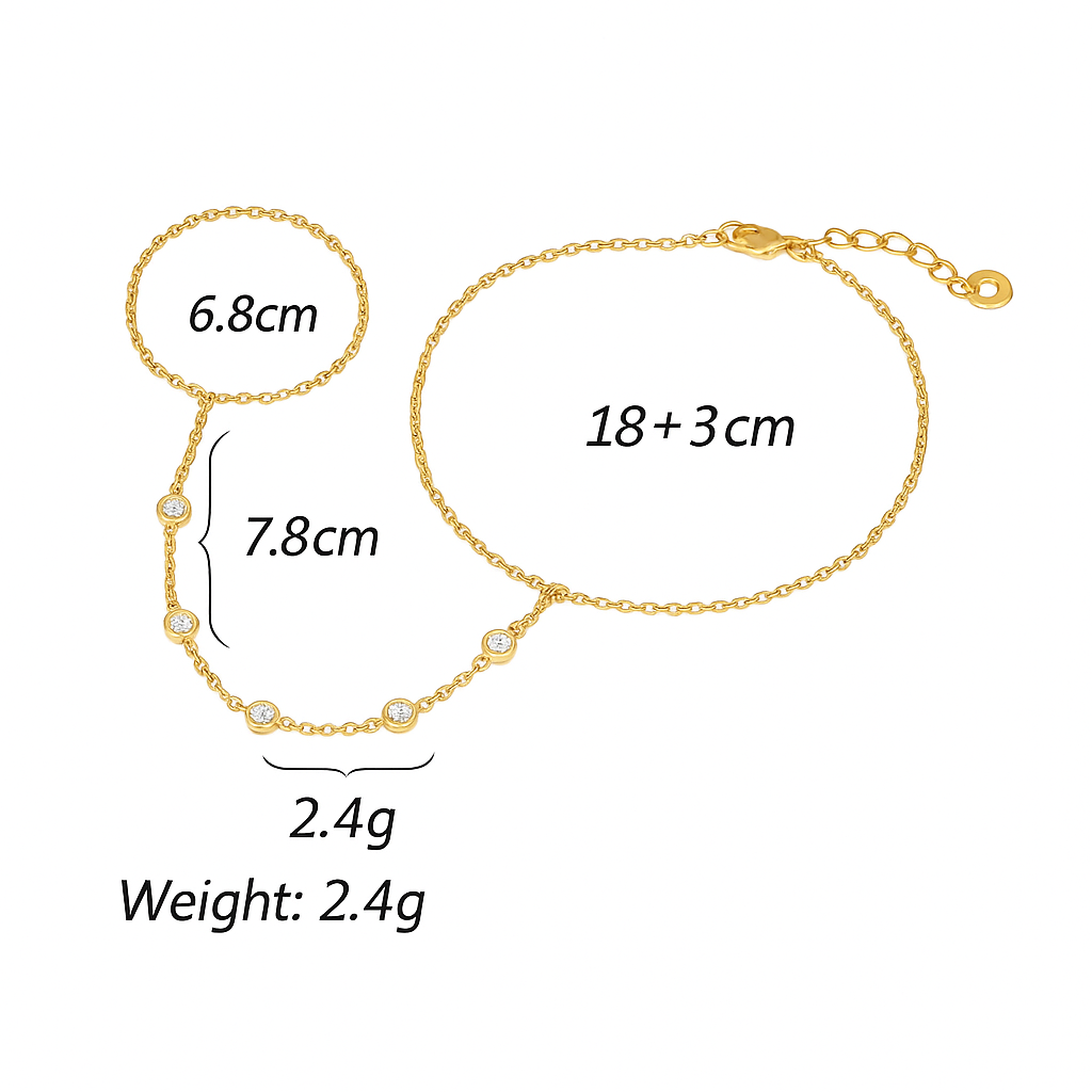 Gem Glow- Classic Hand Chain