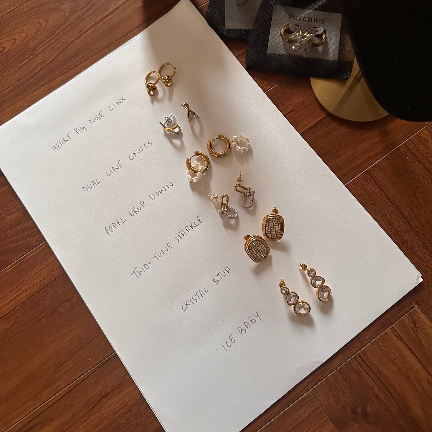 Two-Tone Sparkle Earrings