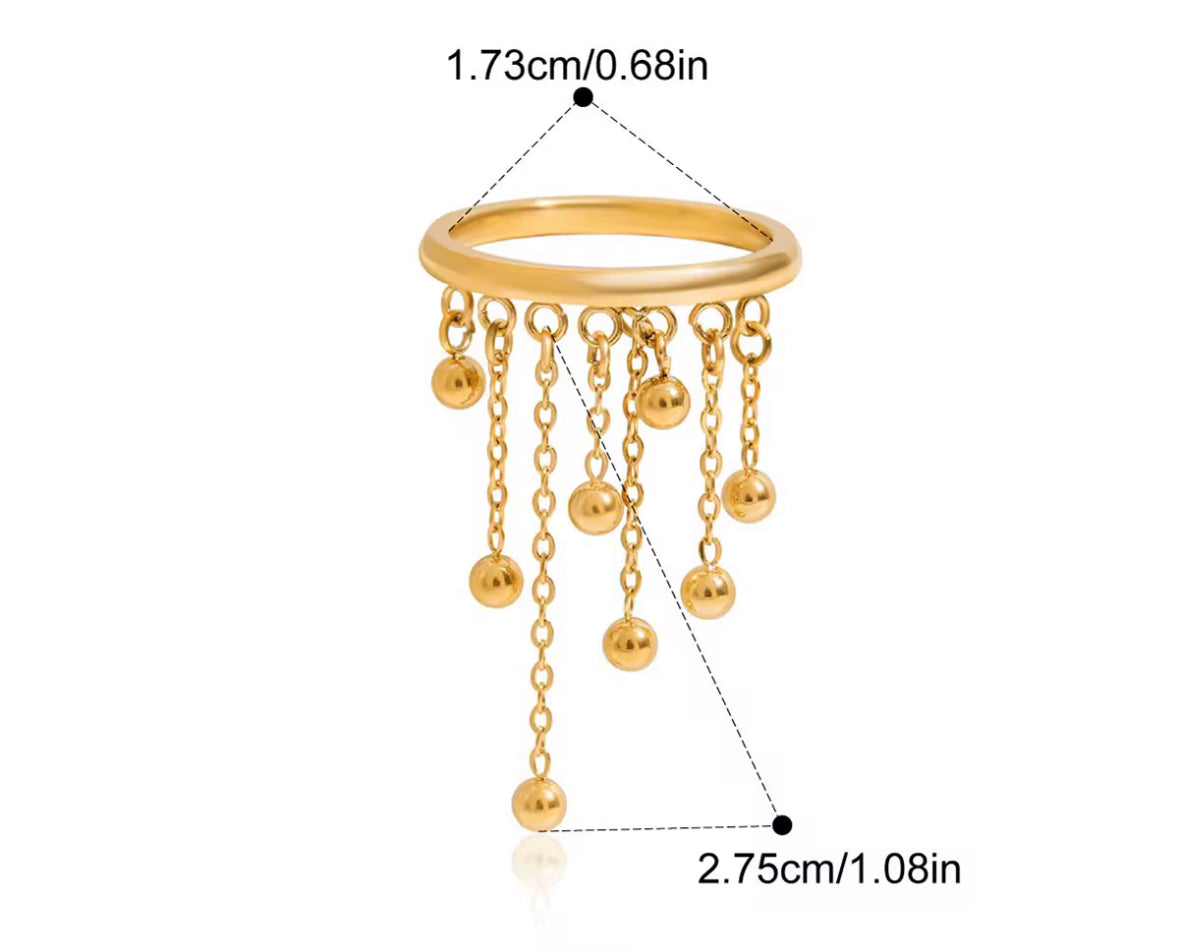 Tassel Charm Ring