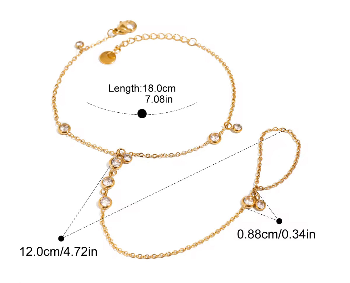 Gem Glow- Luxe Hand Chain