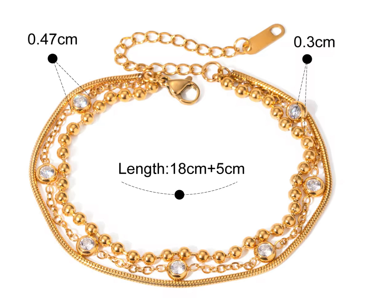 Triple Chain Bracelet