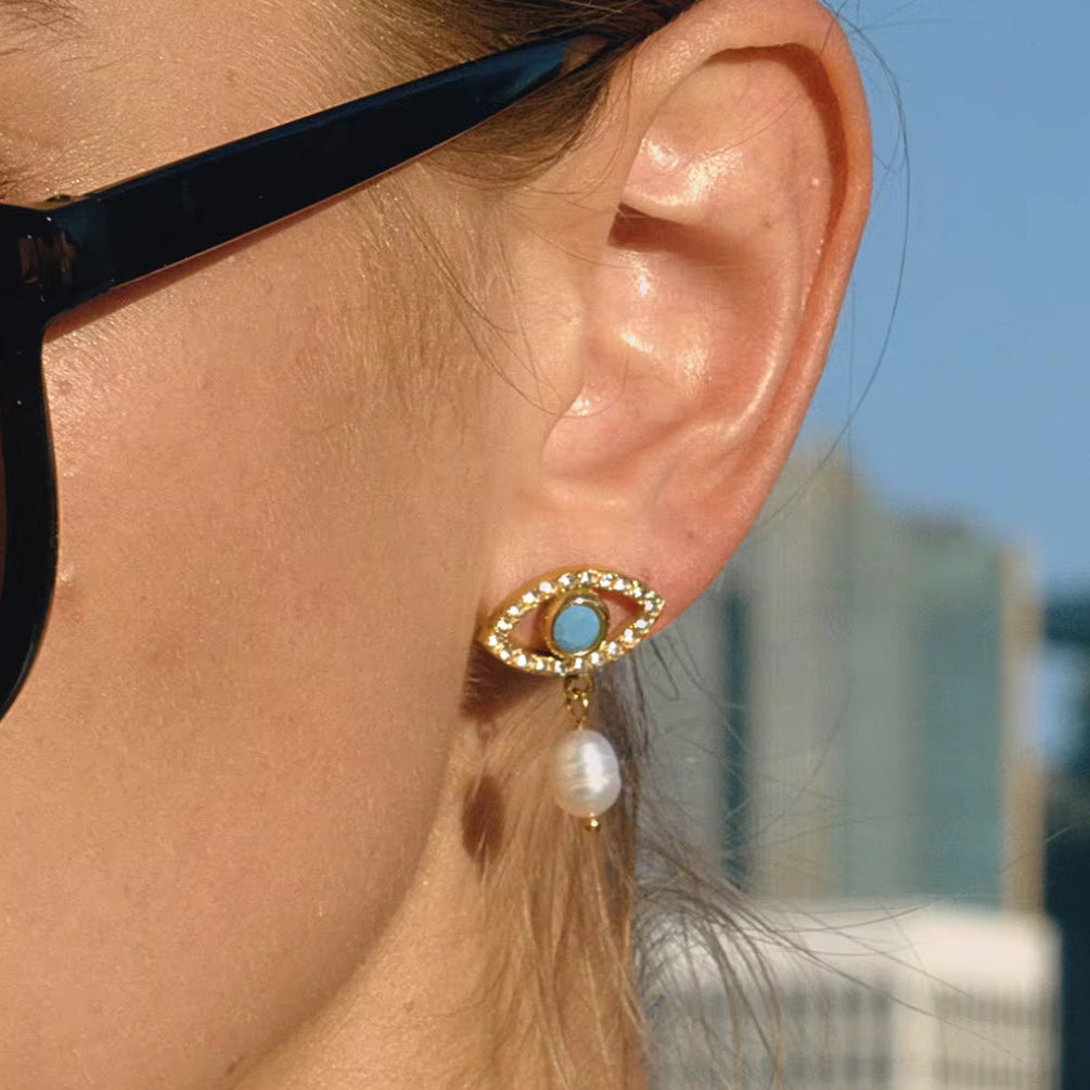 Protect me pearl earrings