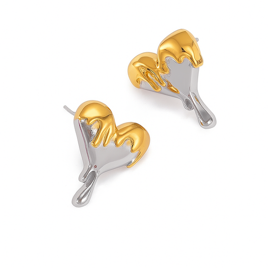 Melted Heart Earrings