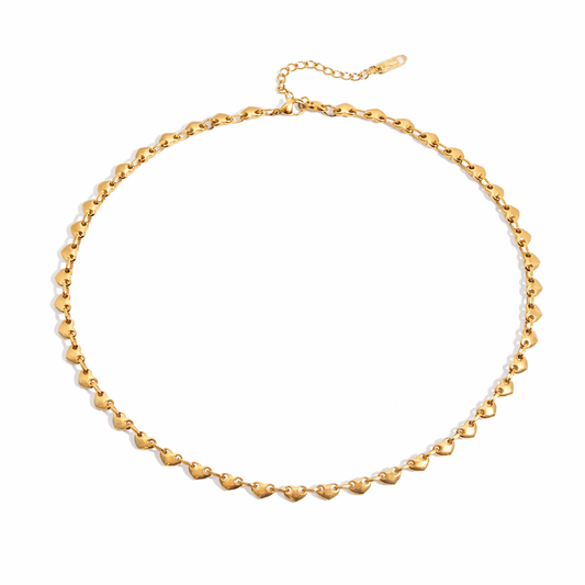 Heart Pig Nose Link Necklace