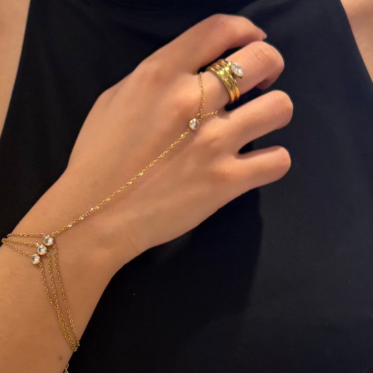 Three-Layer Zircon Handchain