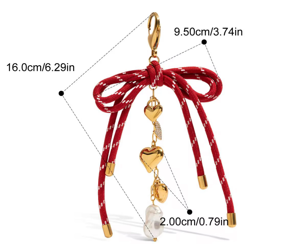 Bow Pearl Bag Charm