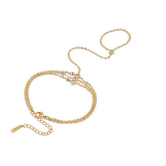 Three-Layer Zircon Handchain