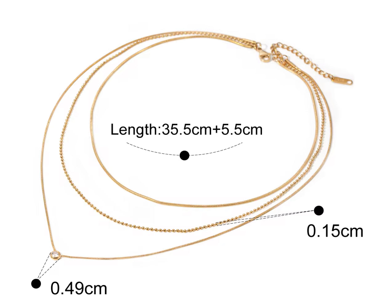 Three Layer Chain Necklace