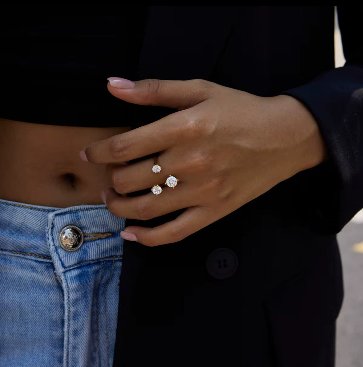 Asymmetrical Branch Opening Ring