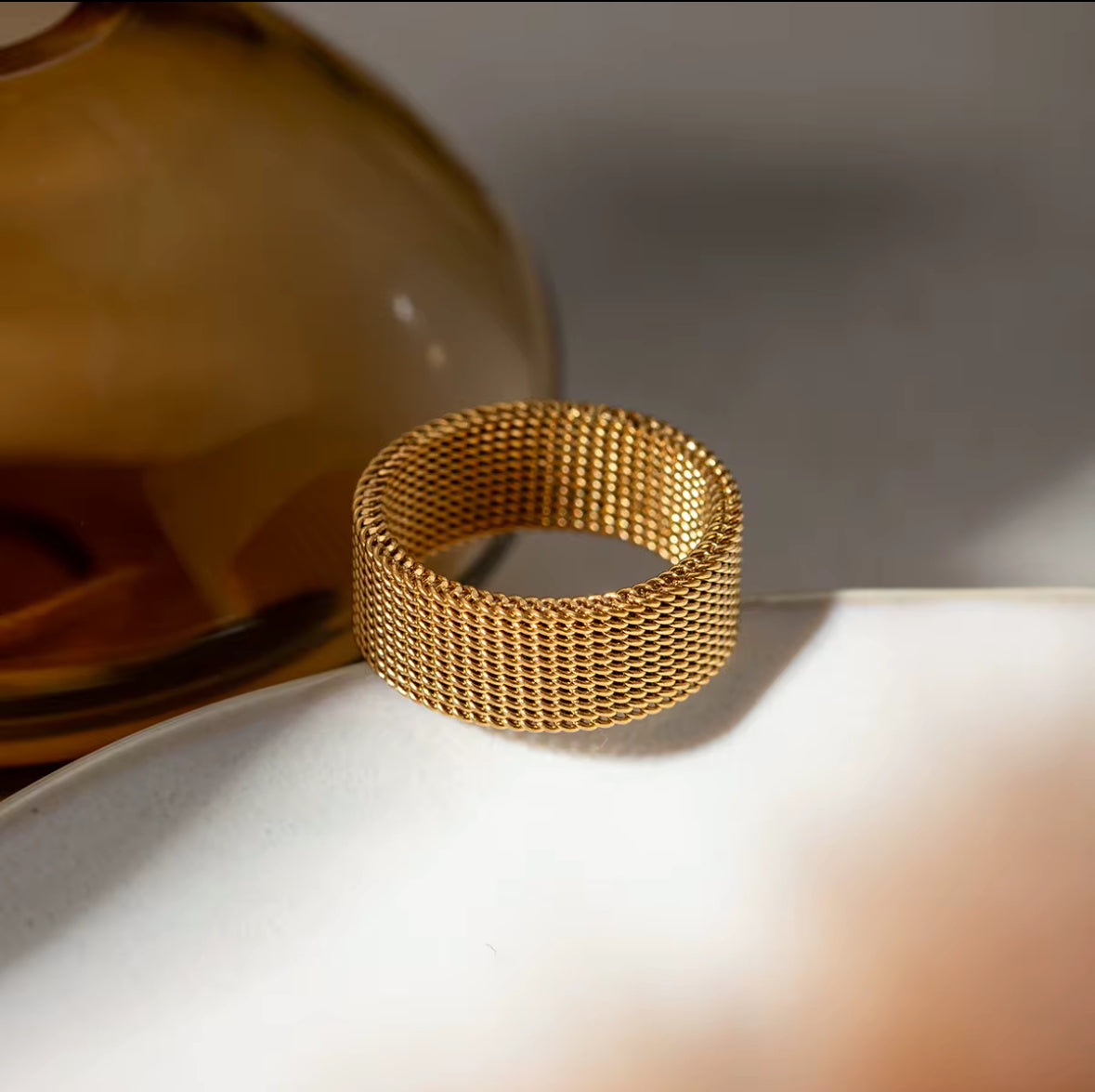 Chunky Mesh Chain Ring