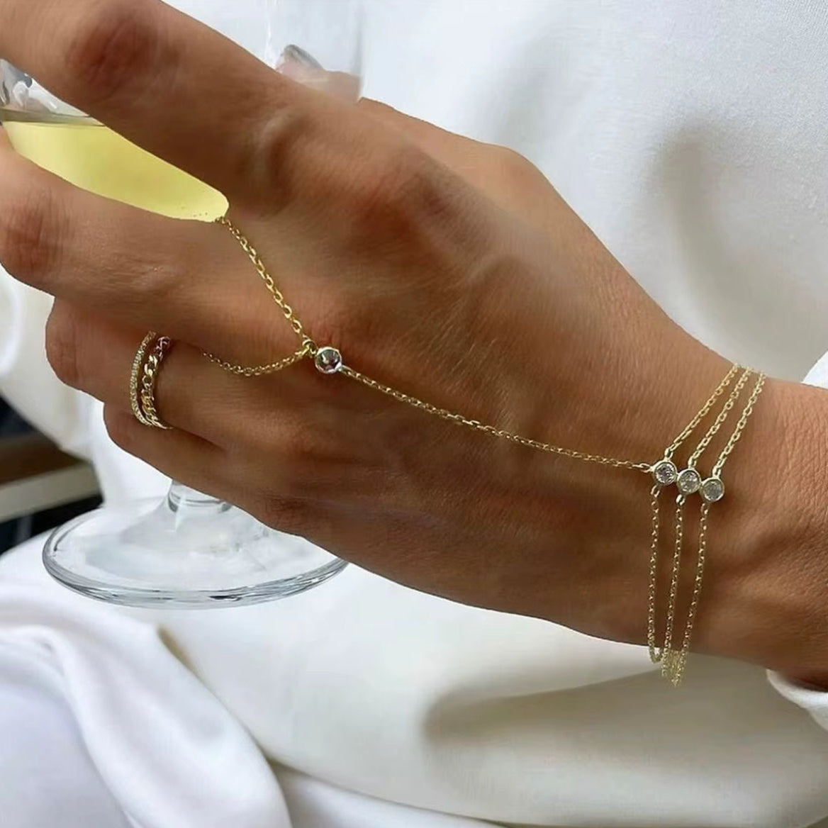 Three-Layer Zircon Handchain