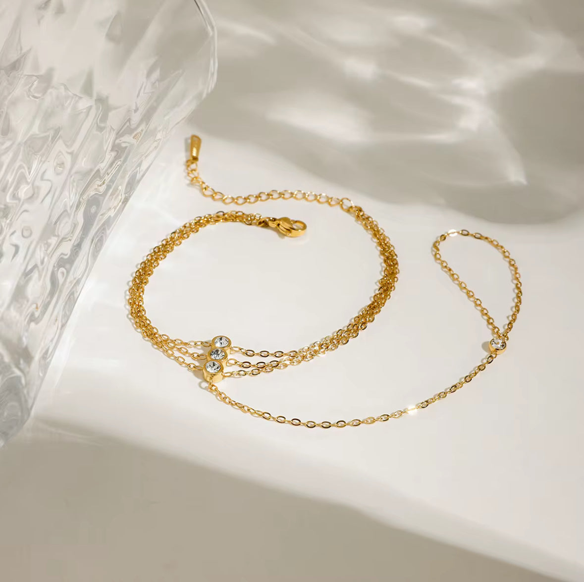 Three-Layer Zircon Handchain