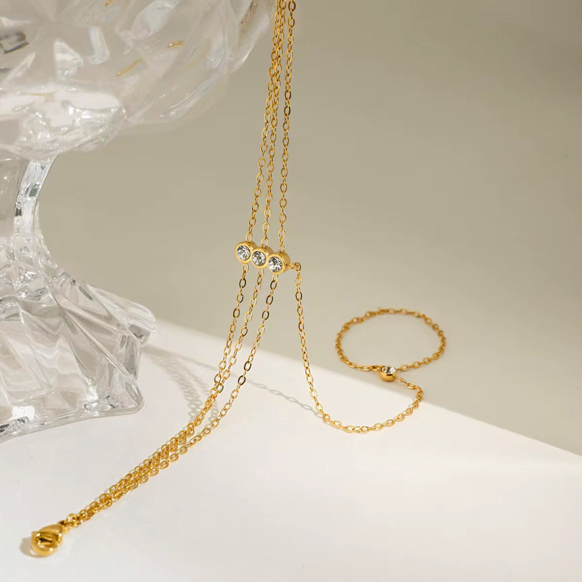 Three-Layer Zircon Handchain