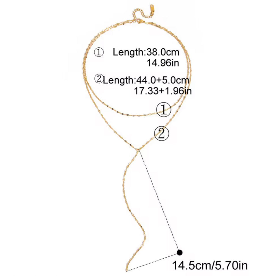 Classic Double Layer Y Chain